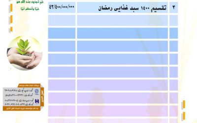 گزارش فعالیت های موسسه خیریه امجاد اهل الخیر در فروردین ماه ۱۴۰۵